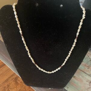 Vintage white fresh water pearls with amethyst colored beads